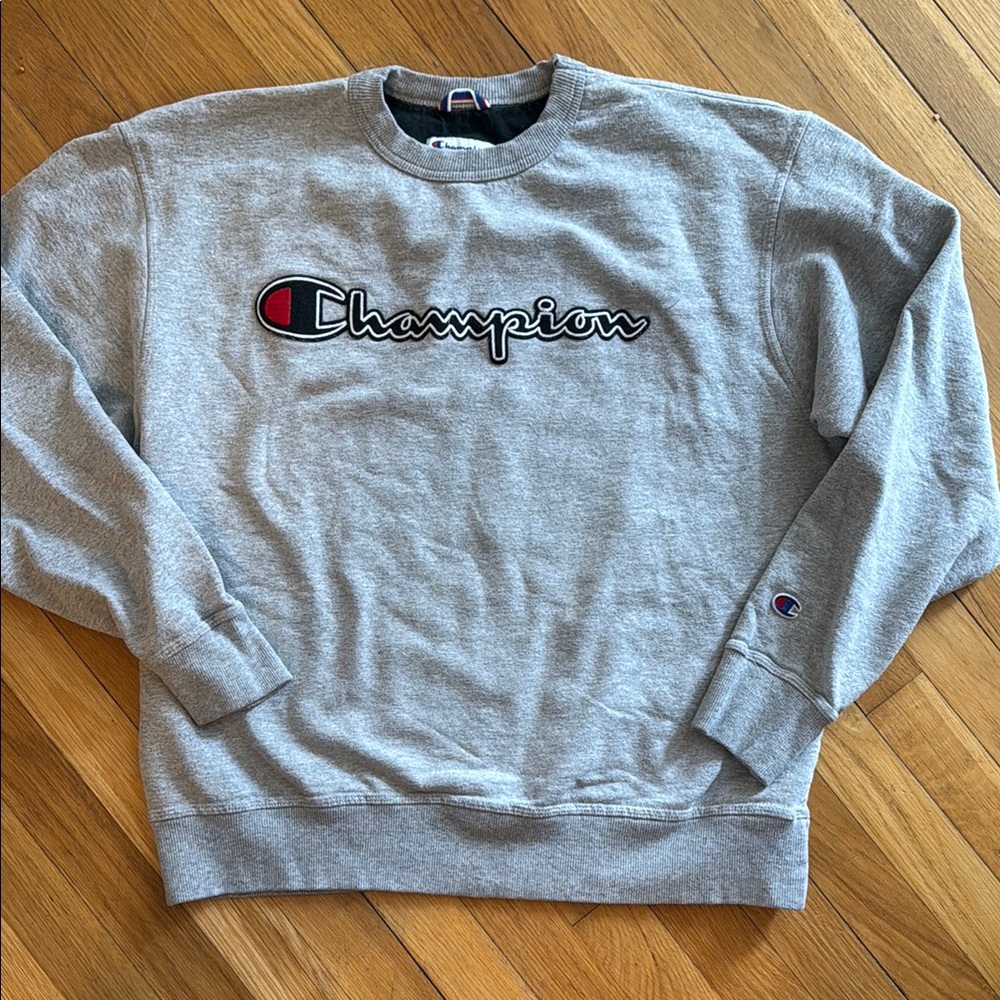 Champion Gray Sweatshirt with Bold Logo